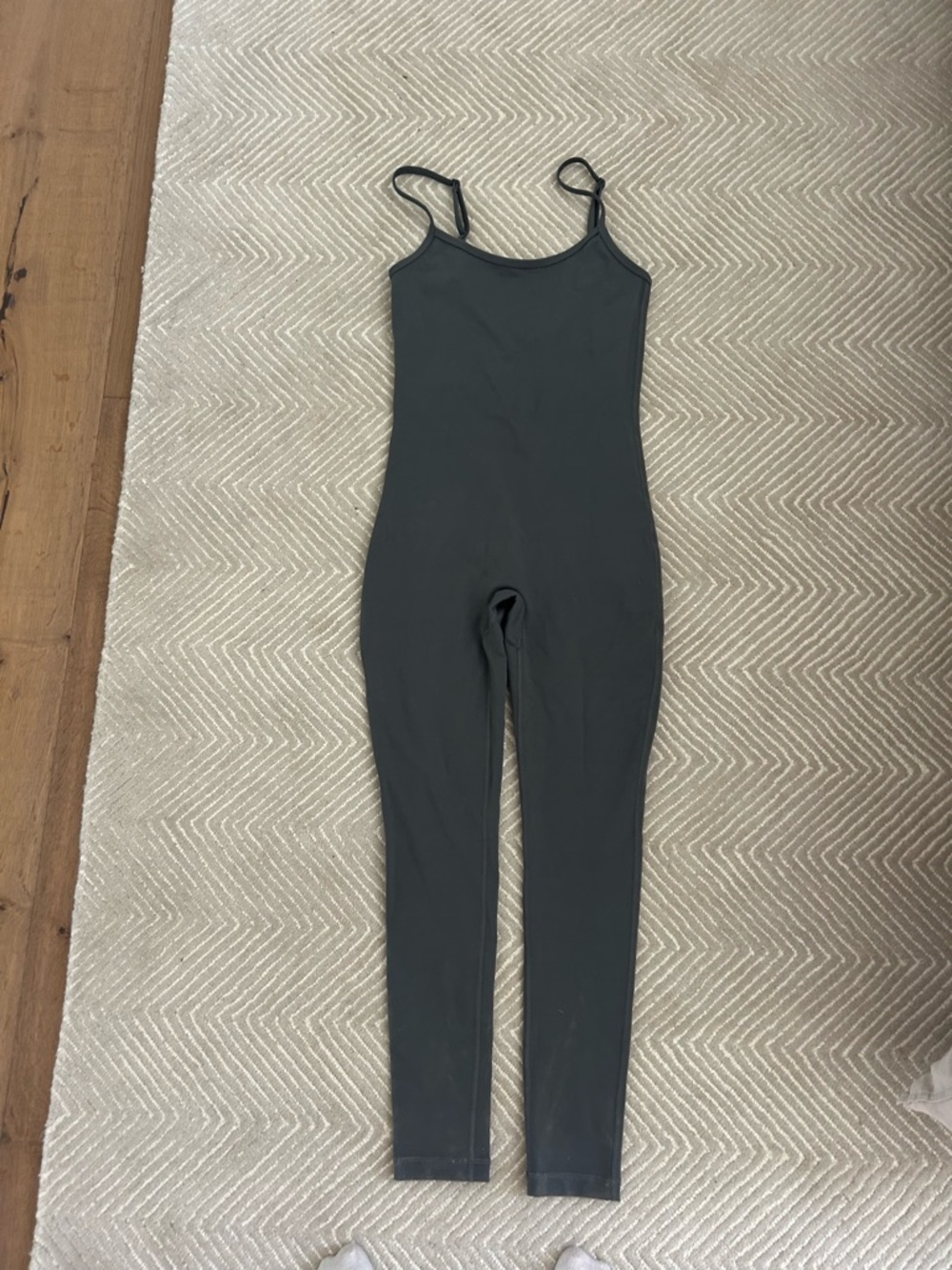 Aritzia Charcoal Grey Spaghetti-Strap Jumpsuit